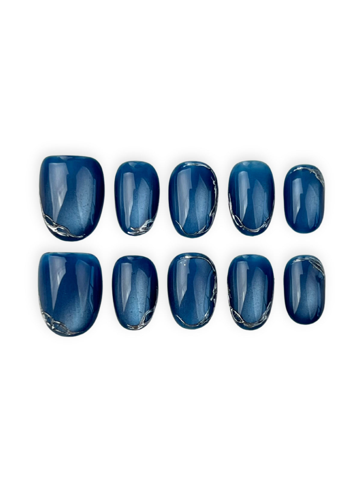 Blue Cat eye with Silver