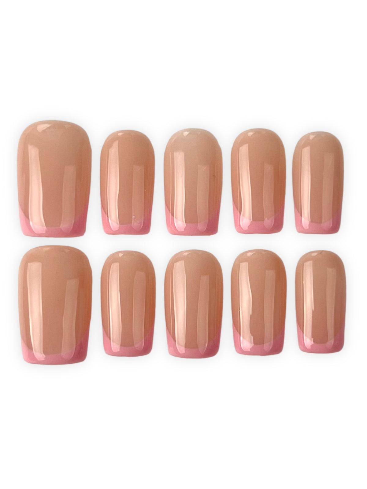 Nude Medium Suquare Pink Tips
