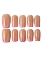 Nude Medium Suquare Pink Tips