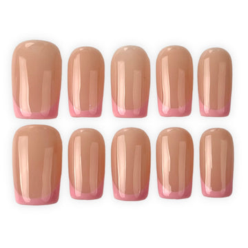 Nude Medium Suquare Pink Tips