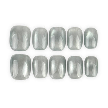 White/Silver Cat Eye Short Square