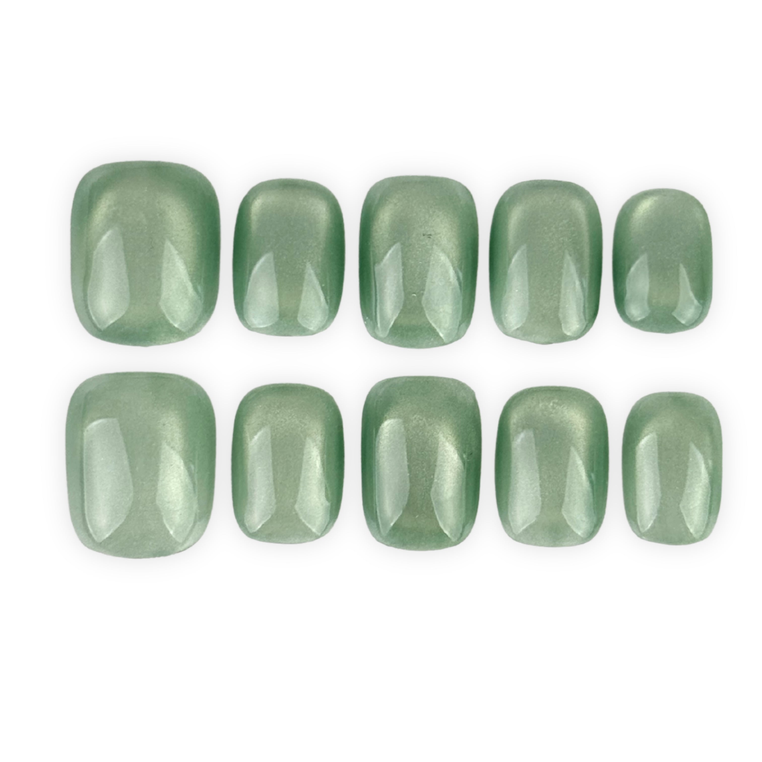 Sage Green Cat Eye Short Square