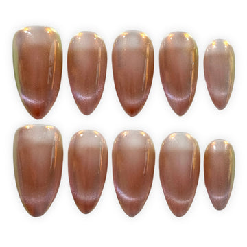 Nude French Tip Cat Eye