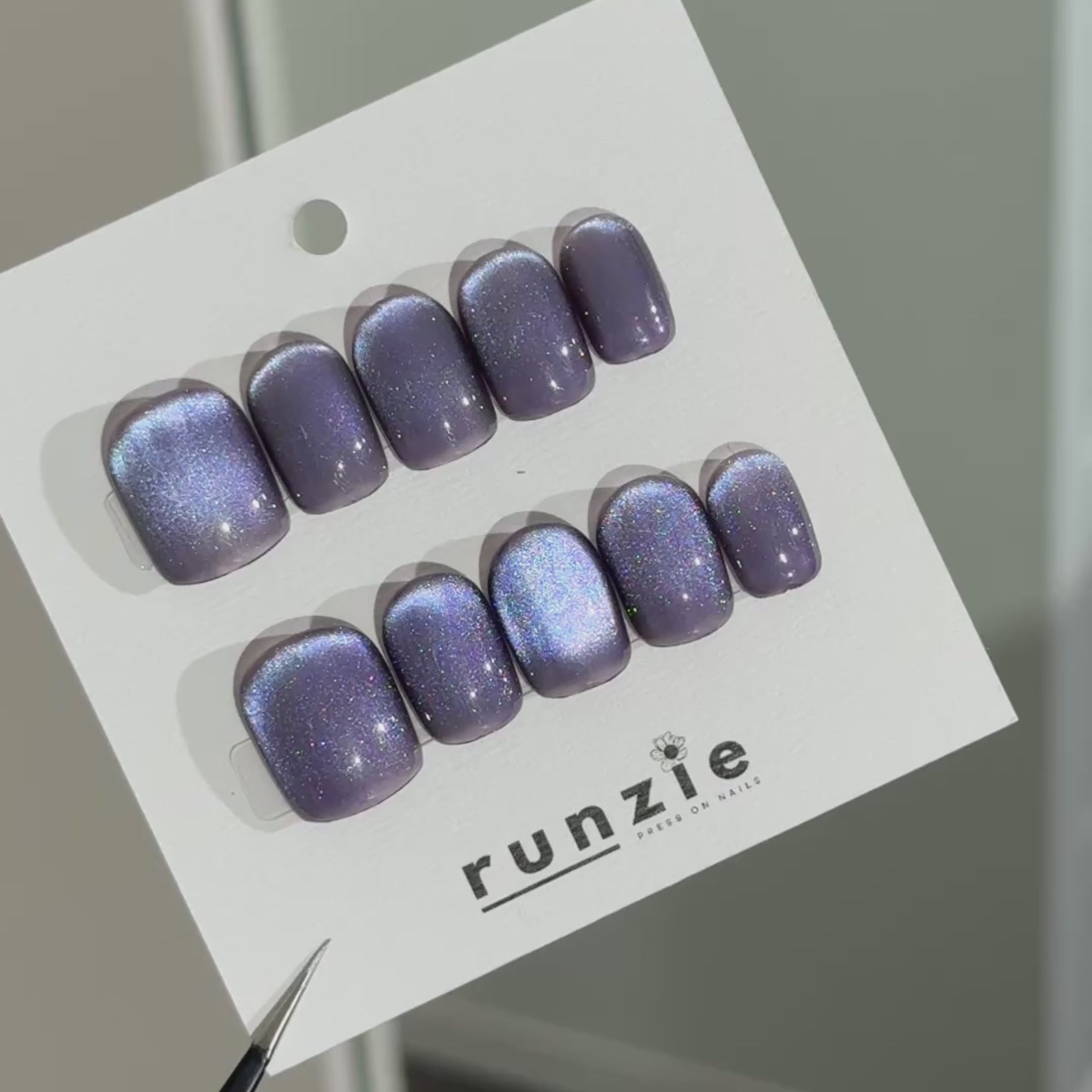PURPLE CAT EYE Short Square