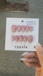 Pink cat eye with Silver Short