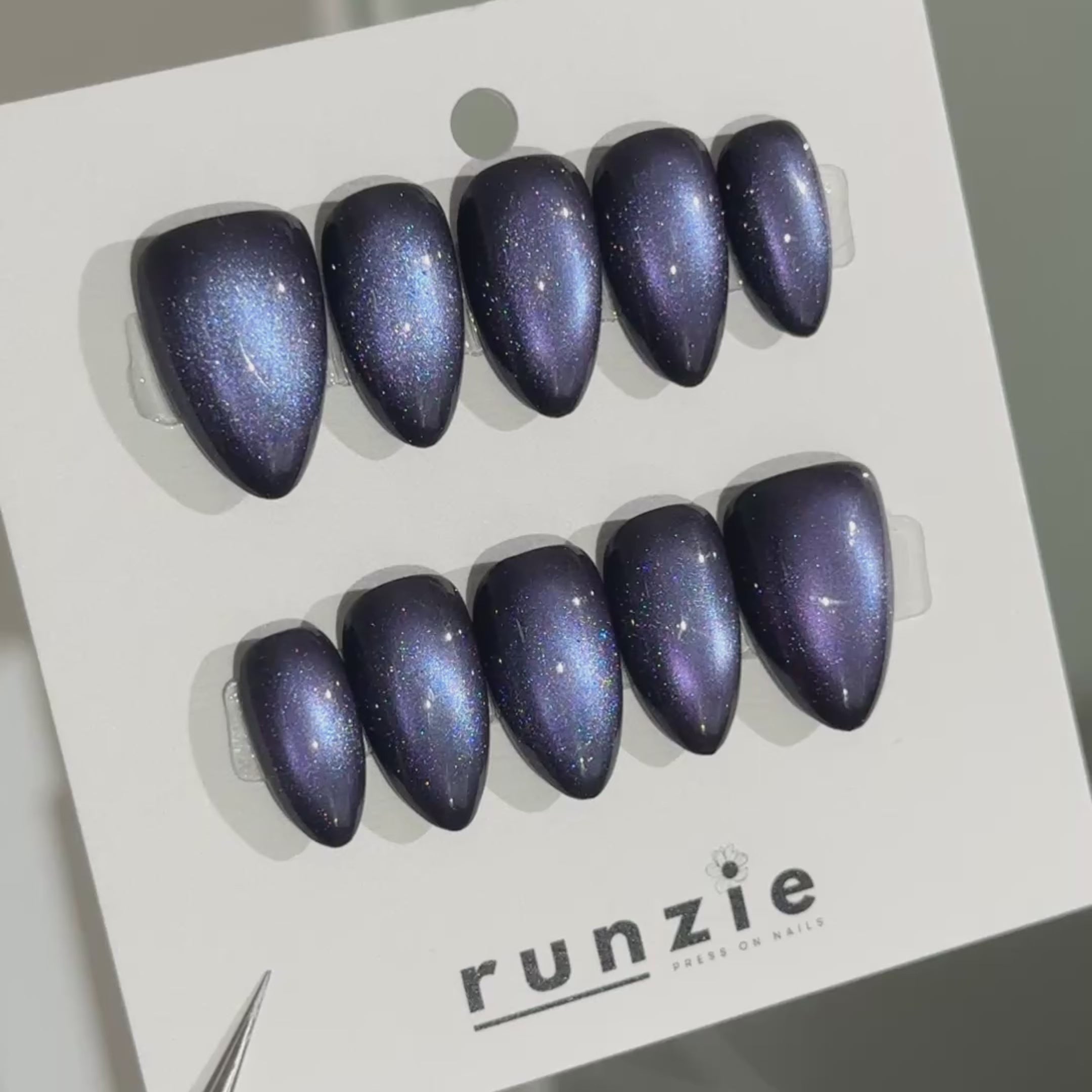 Purple Black Cat Eye